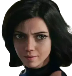 😏 Alita Alita: Battle Angel filme, ficção científica, cyborg, mangá, anime, Alita, Battle Angel whatsapp sticker