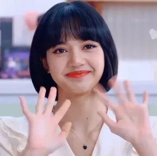 🐁 Lisa kpop, cantante, blackpink, lisa, saludo, saludando, mujer whatsapp sticker