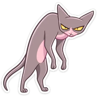 😡 Katze, Sphynx Katze, Tier, Haustier, nacktkatze, süß whatsapp sticker
