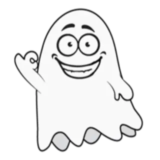 👌 geist, cartoon, halloween, gruselig, freundlich, figur, niedlich whatsapp sticker
