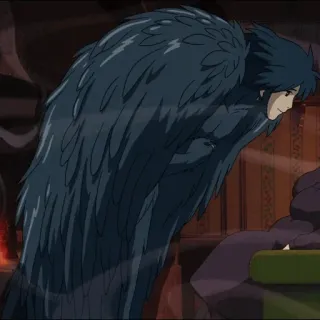 ⚜ Howl Howl's Moving Castle Anime, Personaje, El castillo ambulante, Alas, Studio Ghibli, Miyazaki telegram sticker