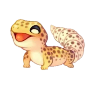 😄 Gecko, Echse, Reptil, Tier, niedlich telegram sticker