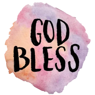 😙 GOD BLESS Gott, Segen, Religiös, Glaube, Aquarell, Positiv whatsapp sticker