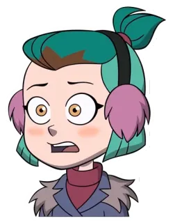 😳 Amity Blight The Owl House Hoạt hình, Disney, Amity, Đỏ mặt, Anime telegram sticker