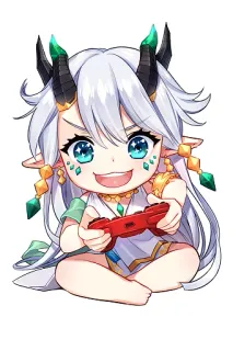 🌪 Anime, Chibi, Gamer, Monstre, Mignon, Jeux vidéo whatsapp sticker