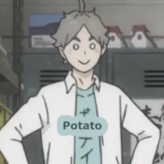 ⚜ Potato Kartoffel, Cartoon, Anime telegram sticker