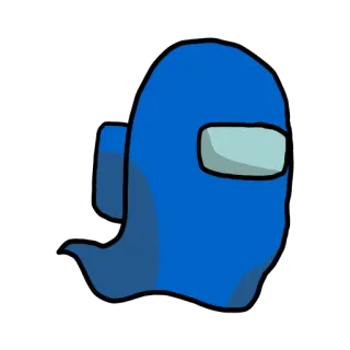 ☹️ Among Us among us, fantôme, jeu, personnage, bleu whatsapp sticker