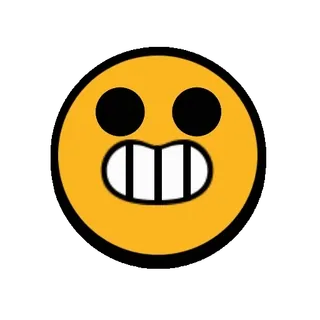 😁 Emoji, Cara sonriente, Amarillo, Expresión, Dibujo animado whatsapp sticker
