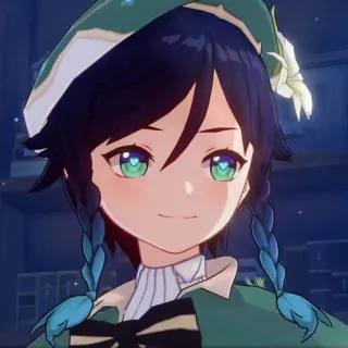 💚 Venti Genshin Impact Anime, Videogioco, Genshin Impact, Venti, Personaggio whatsapp sticker