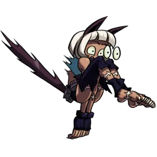 😮 Ms. Fortune Skullgirls Catgirl, Anime, Jeu vidéo, Dessin animé, Monstre telegram sticker