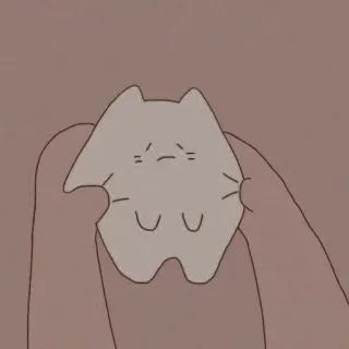 😿 gato, lindo, pegatina, dibujo animado, animal telegram sticker