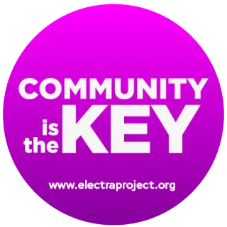 😍 COMMUNITY is the KEY comunidade, chave, roxo, união, unidade telegram sticker