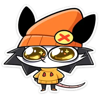 🤩 kat, sticker, anime, cartoon, schattig telegram sticker