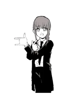 💫 Makima Chainsaw Man anime, manga, makima, chainsaw man, pointing telegram sticker