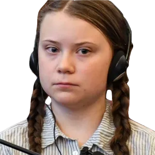 😓 Greta Thunberg Greta Thunberg, activist, climate change, environmentalist telegram sticker
