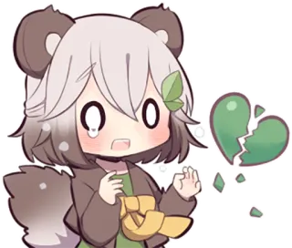 💔 anime, broken heart, sad, kawaii, crying, emotions, cartoon telegram sticker