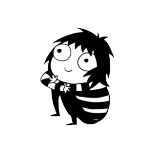 🙂 Nny Johnny the Homicidal Maniac Johnny the Homicidal Maniac, JTHM, Nny, comic book, dark humor telegram sticker