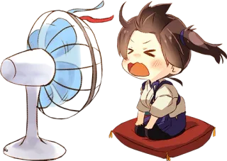 😖 Аниме, Чиби, Фан, Милый, Мультфильм telegram sticker
