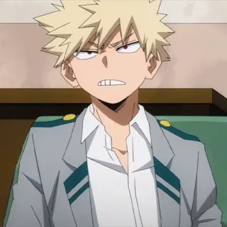 💥 Katsuki Bakugo My Hero Academia Anime, Karakter, Manga, Katsuki Bakugo, My Hero Academia whatsapp sticker