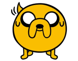 😄 Jake Adventure Time Adventure Time, Cartoon Network, Jake the Dog, Cartoon, Sticker telegram sticker
