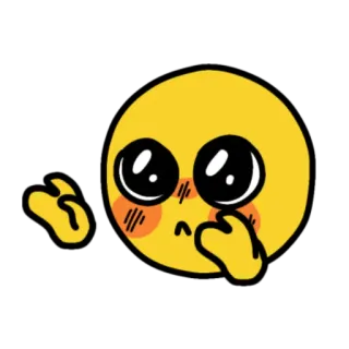 🥺 emoji, fofo, kawaii, ruborizar, implorando telegram sticker