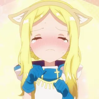 🐾 อนิเมะ, น่ารัก, คาวาอิ, ผู้หญิง, น้ำตาคลอ, หน้าแดง telegram sticker