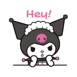 🙄 Kuromi Hey! クロミ, サンリオ, かわいい, アニメ telegram sticker