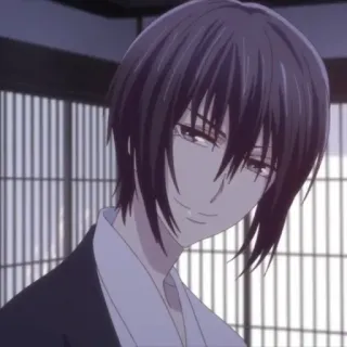 🕸 Shigure Sohma Fruits Basket Anime, Manga, Shigure Sohma, Fruits Basket, Personaggio, Ritratto telegram sticker
