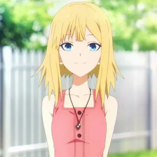 🥀 ragazza anime, carina, capelli biondi, occhi azzurri telegram sticker