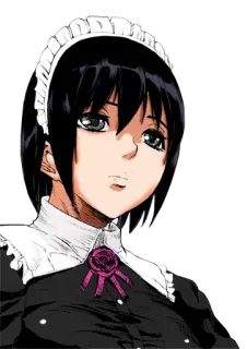 😐 Аниме, Горничная, Персонаж, Иллюстрация, Манга, Женщина telegram sticker