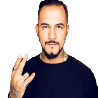 🤘 geste, homme, tatouage, signe de main whatsapp sticker