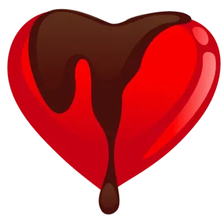 💜 coração, chocolate, amor, doce, sobremesa, doce, vermelho whatsapp sticker