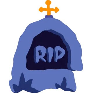 🪦 RIP pierre tombale, RIP, mort, tombe, Halloween, fantôme, repose en paix whatsapp sticker