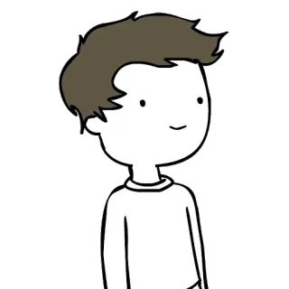 🙂 desenho animado, personagem, ilustração, simples, desenho telegram sticker
