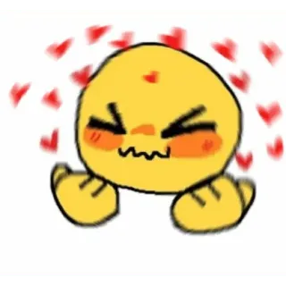 😀 絵文字, 愛, ハート, 漫画 telegram sticker
