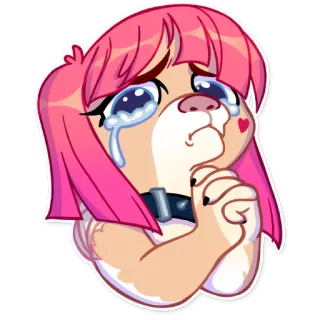 😢 chorando, triste, anime, implorando, fofo, adesivo whatsapp sticker
