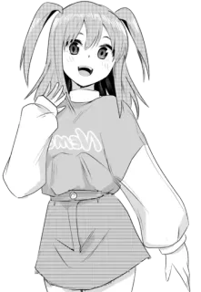 😍 NEMO Anime, Garota, Mangá, Fofo, Desenho animado, Personagem whatsapp sticker