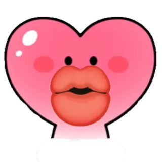 💋 corazón, beso, amor, emoji, san valentín telegram sticker