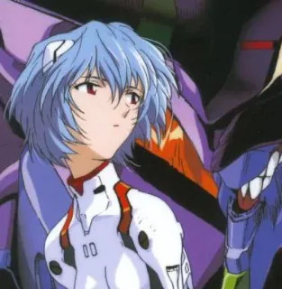 🌊 Rei Ayanami Neon Genesis Evangelion อนิเมะ, อีวา, เร, อายานามิ, หุ่นยนต์, เมค telegram sticker
