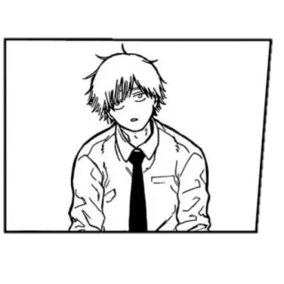 🙄 Denji Chainsaw Man Anime, Mangá, Chainsaw Man, Denji, Personagem, Ilustração telegram sticker
