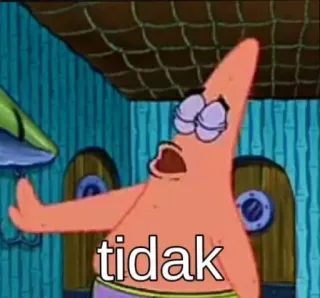 ➖ Patrick Star Spongebob Squarepants tidak patrick l'étoile, bob l'éponge, non, pas telegram sticker