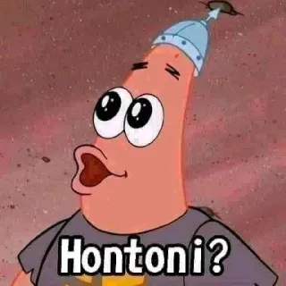 👽 Patrick Star SpongeBob SquarePants Hontoni? telegram sticker