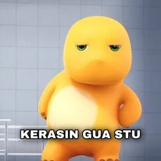 🤫 KERASIN GUA STU Cartone animato, Arancione, Animale, Personaggio, Adesivo telegram sticker