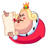 🤯 raja, kerajaan, mahkota, kartun, lucu, royalti, karakter telegram sticker