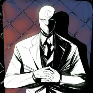 🌙 Moon Knight มูนไนท์, มาร์เวล, ซูเปอร์ฮีโร่, หนังสือการ์ตูน whatsapp sticker