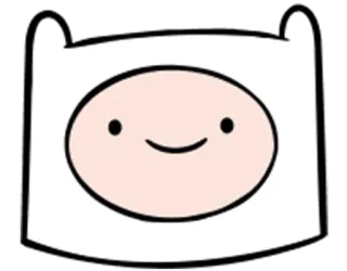😊 Finn Adventure Time Finn, Adventure Time, Cartoon, Animated, Character telegram sticker