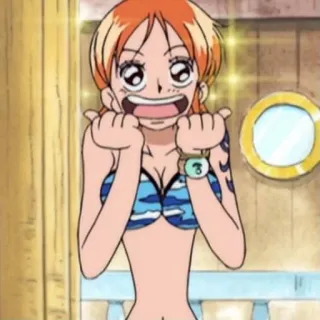 🤩 Nami One Piece 动漫, 漫画, 海盗, 导航员 telegram sticker