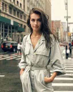 😇 mulher, cidade, rua, moda, retrato telegram sticker