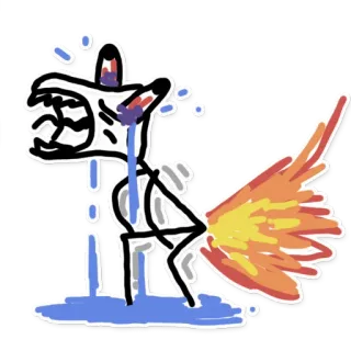 😡 человечек, плачущий, грустный, слезы, эскиз, рисунок whatsapp sticker