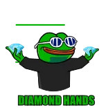 💎 Pepe DIAMOND HANDS Meme, Tay kim cương, Pepe, Ếch, Stonks, Đầu tư, Tiền whatsapp sticker